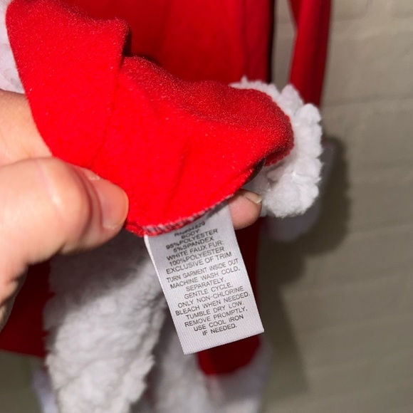 Santa Dress White fleece Trim red hoodie long sleeve medium NEW Christmas - Picture 4 of 4